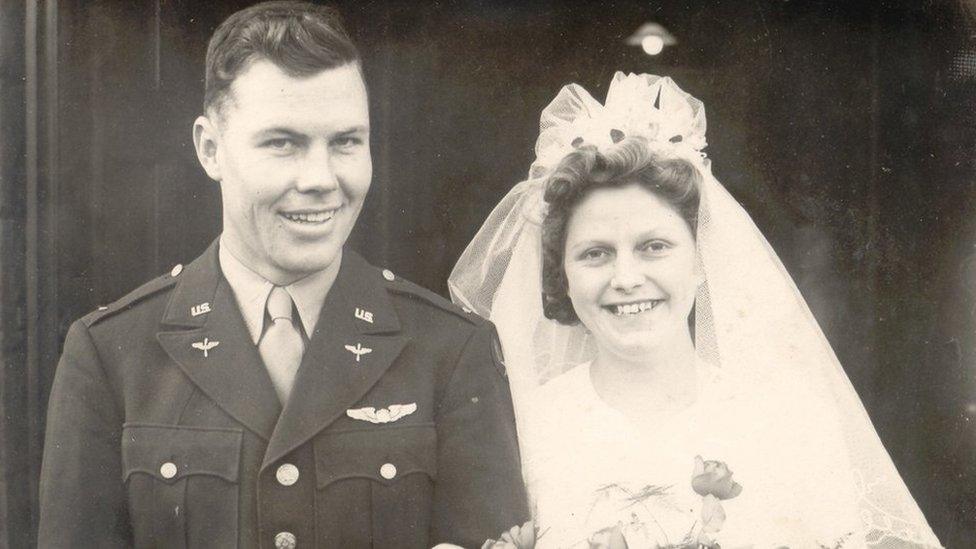 Murray and Margaret on their wedding day in Nottingham