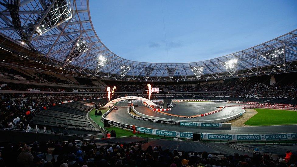 Olympic Stadium in London last month