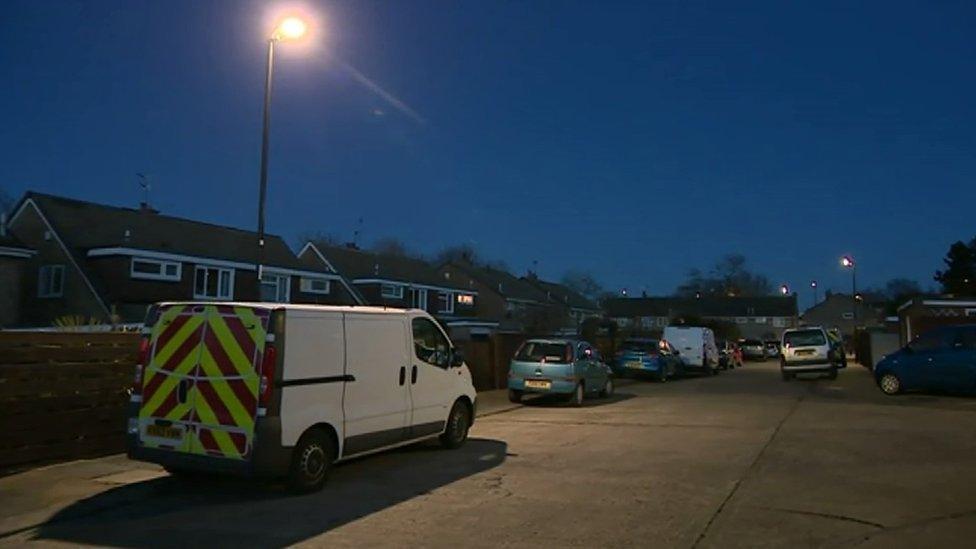 Police van parked on Satley Gardens