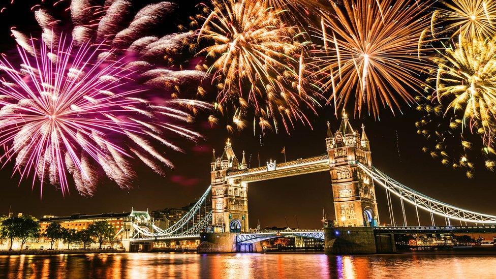 Fireworks over London