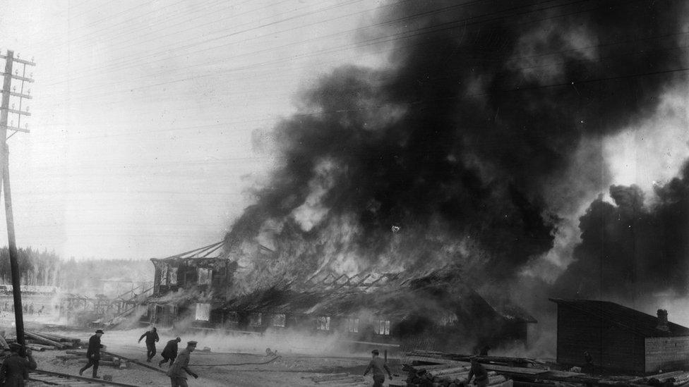 Civil war scene in Finland in 1918