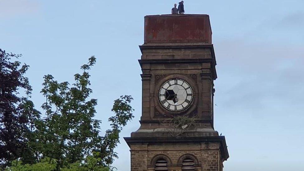 Newsome Mill clock tower