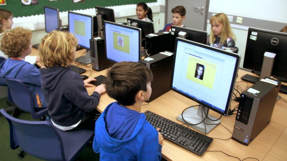 Children at Tetherdown Primary School