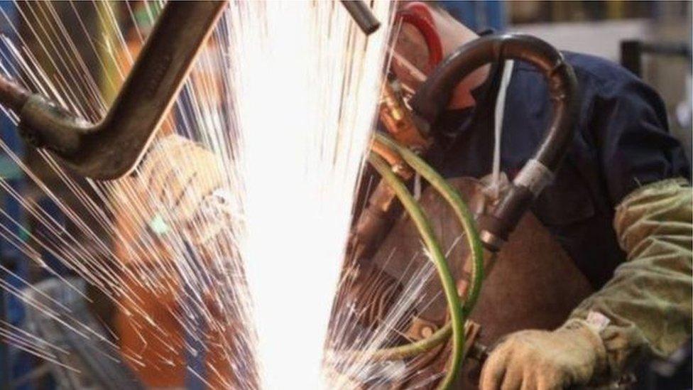 Welder at work