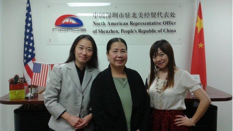 Ms Phan-Gillis at the North American Representative Office of Shenzhen, in China