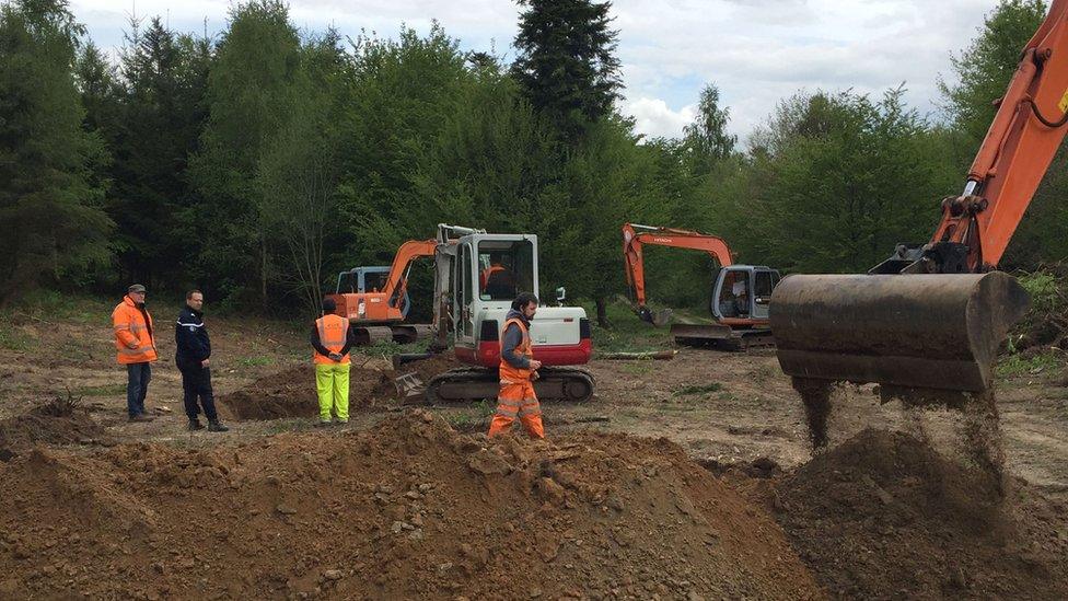 The site of the dig for Seamus Ruddy's remains