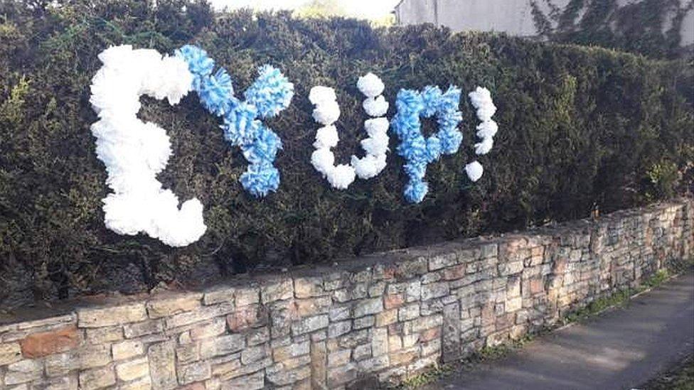 Hedge message in Conisbrough