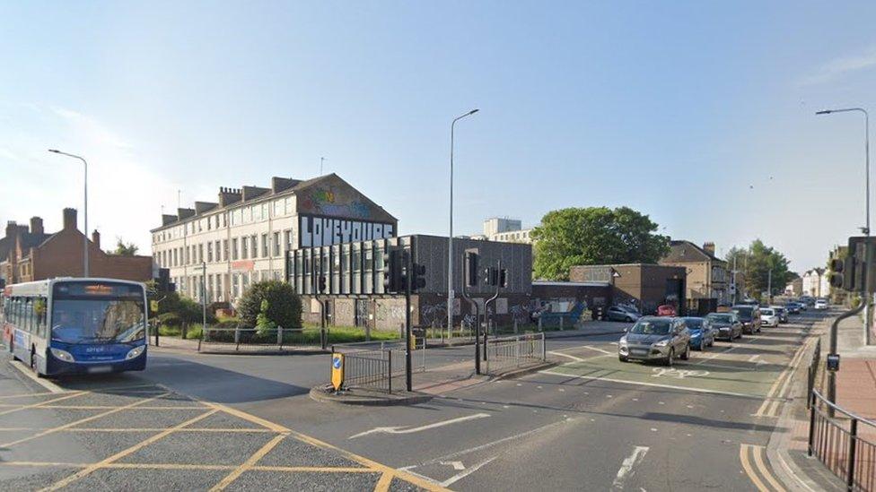 The junction of Park Street with Spring Bank