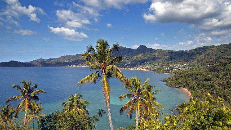 A view of M'Tzamboro beach, an entry point used by migrants arriving in the island of Mayotte