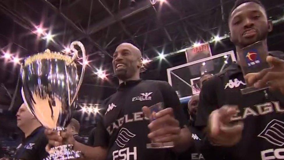 Newcastle Eagles with the BBL Cup