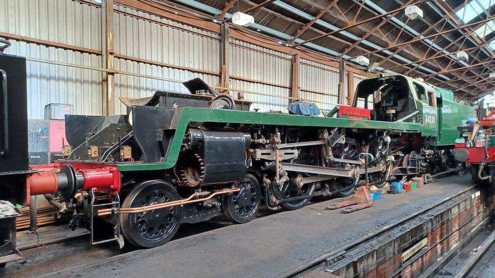 The 1946 Boscastle steam engine