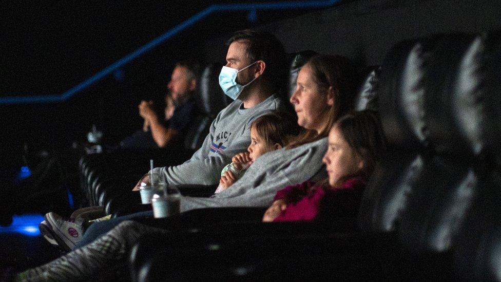 Cinema-goers at Showcase Cinema in Bluewater Shopping Centre, Dartford