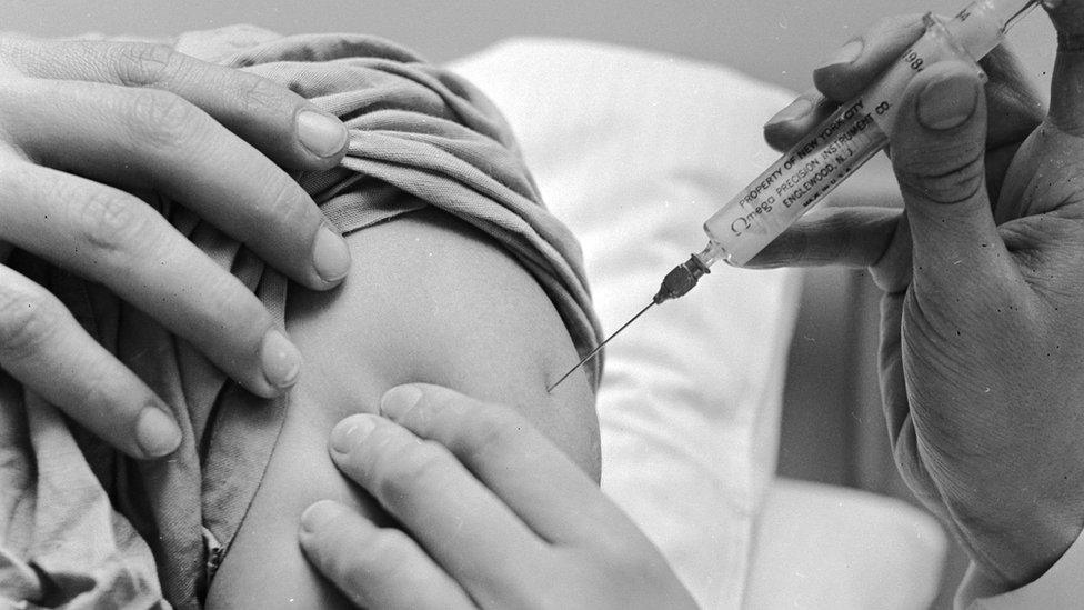 TB being treated by antibiotics in the 1950s