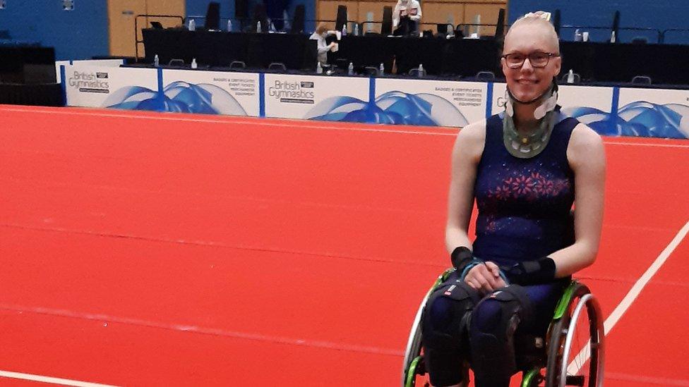 Disabled gymnast Hannah Louise