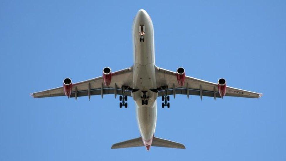 Aeroplane in flight