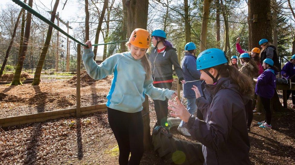 Guides taking part in outdoor activities