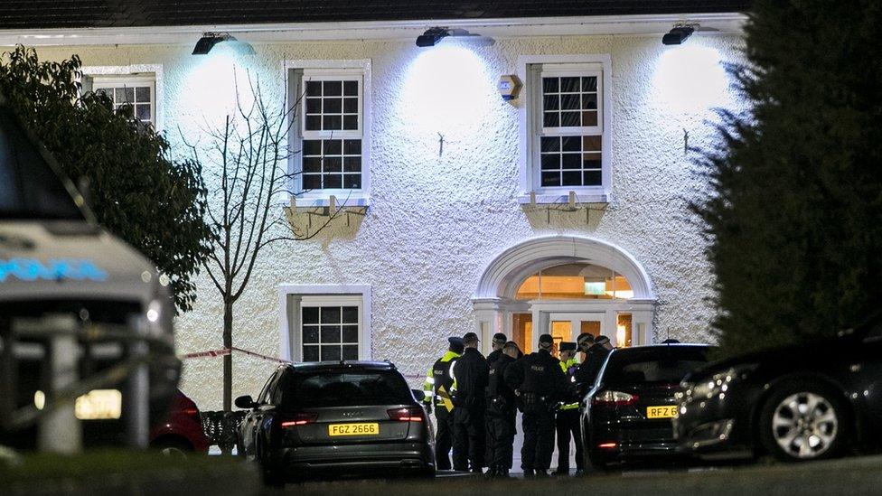 Police outside the Greenvale Hotel