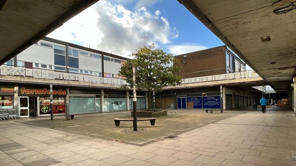 A shot of the interior of St Catherine's Place shopping centre in Bedminster