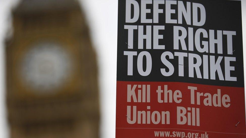 Poster attacks the Trade Union Bill