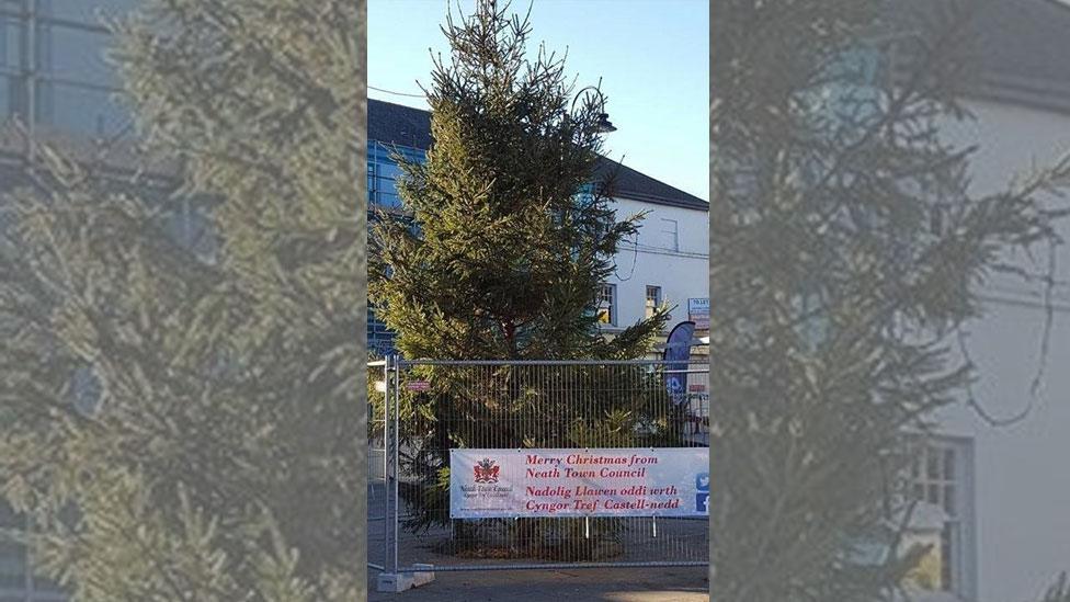 Christmas tree in Neath