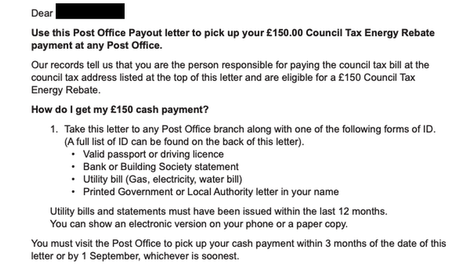 Mocked up letter from Manchester City Council showing how to claim voucher