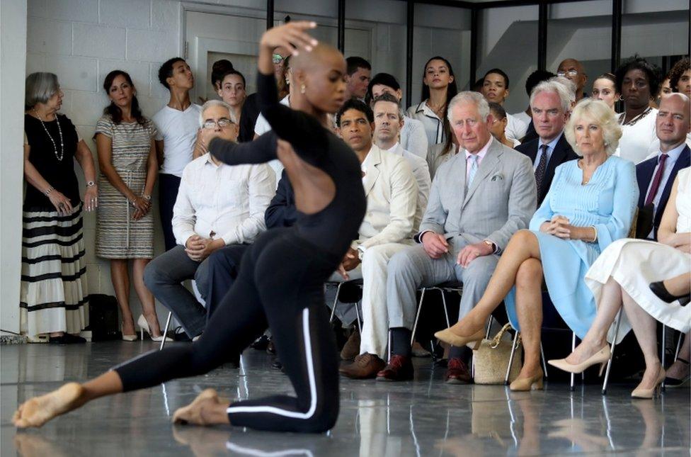 Prince Charles and Camilla watch the Acosta Dance Company in Havana