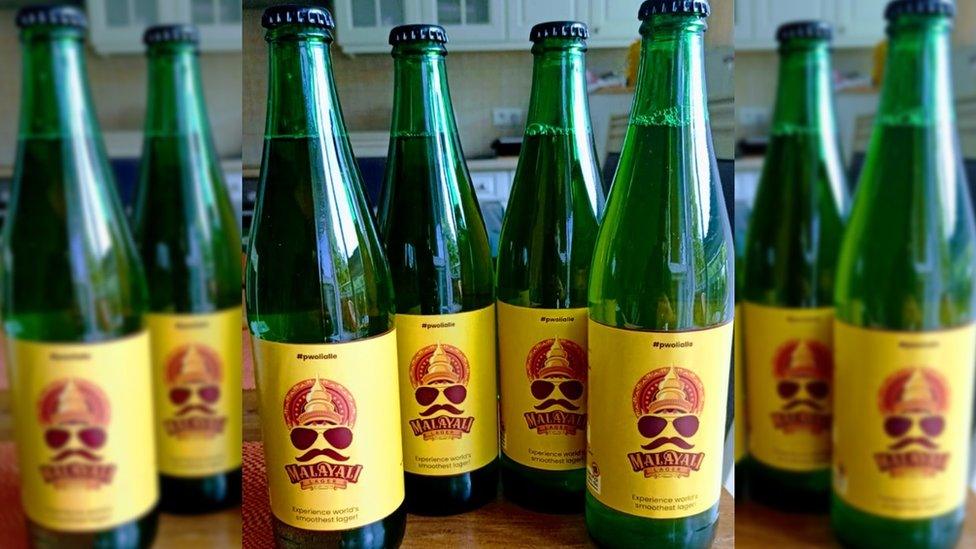 Bottles of Malayali beer