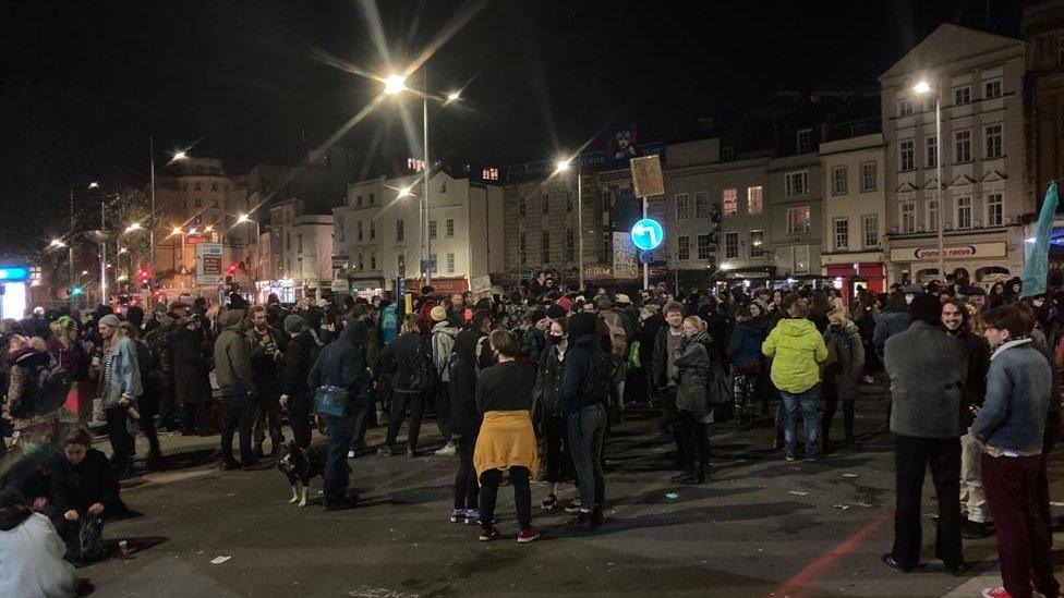 People at the protest