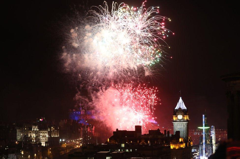 Fireworks in Edinburgh