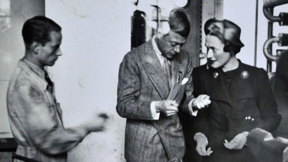 Duke of Windsor with his wife Wallis Simpson on a trip to Nazi Germany in 1937