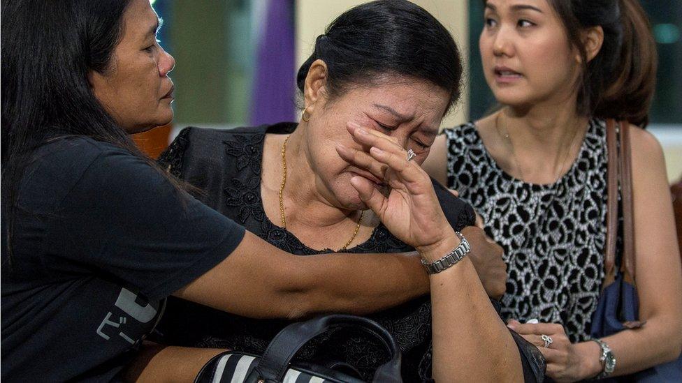 Somrueng Suknamai, the mother of Nusara Suknamai, at her daughter"s funeral