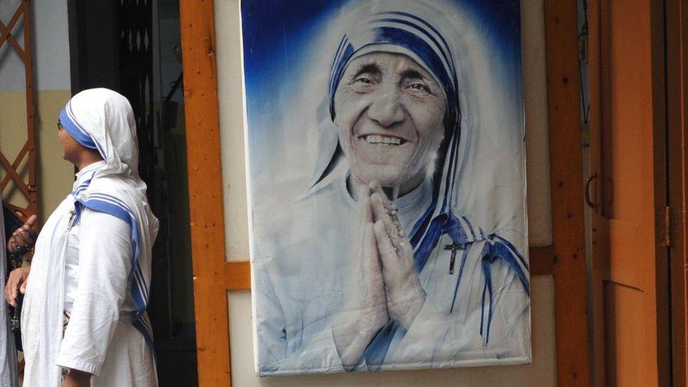 Representational image of a nun at the Missionaries of Charity