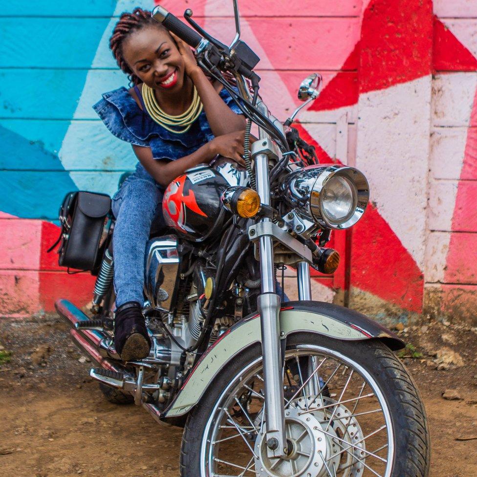 Kenyan biker Bettina Bogonko