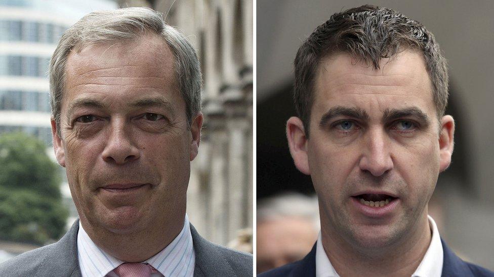 Nigel Farage and Brendan Cox