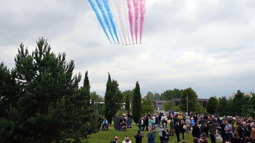 The Red Arrows at the National Memorial Arboretum