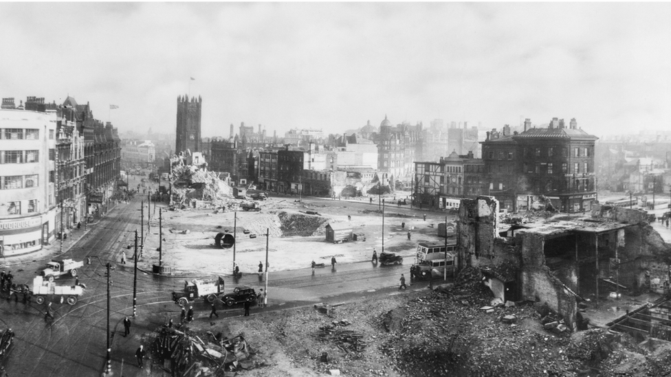 Scene of the Manchester bombings