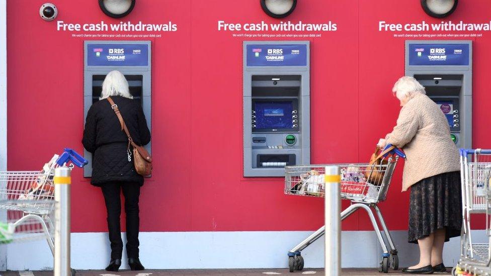 cash machines outside Tesco