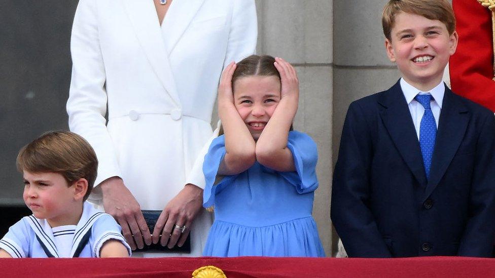 Prince Louis, his sister Princess Charlotte and their brother Prince George