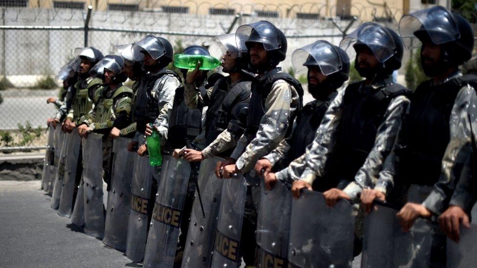 Police in Kabul, 23 July