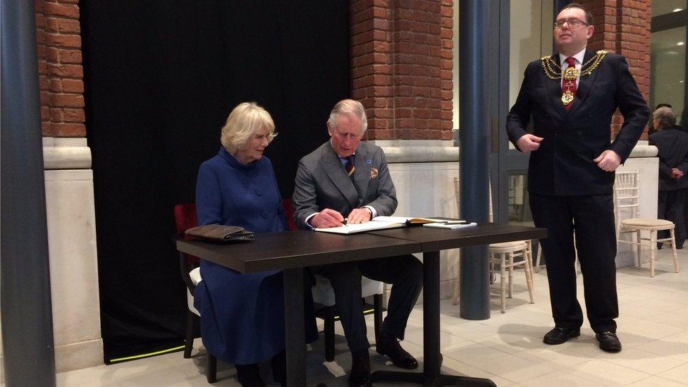 Prince of Wales and Duchess of Cornwall at Ferens Gallery in Hull