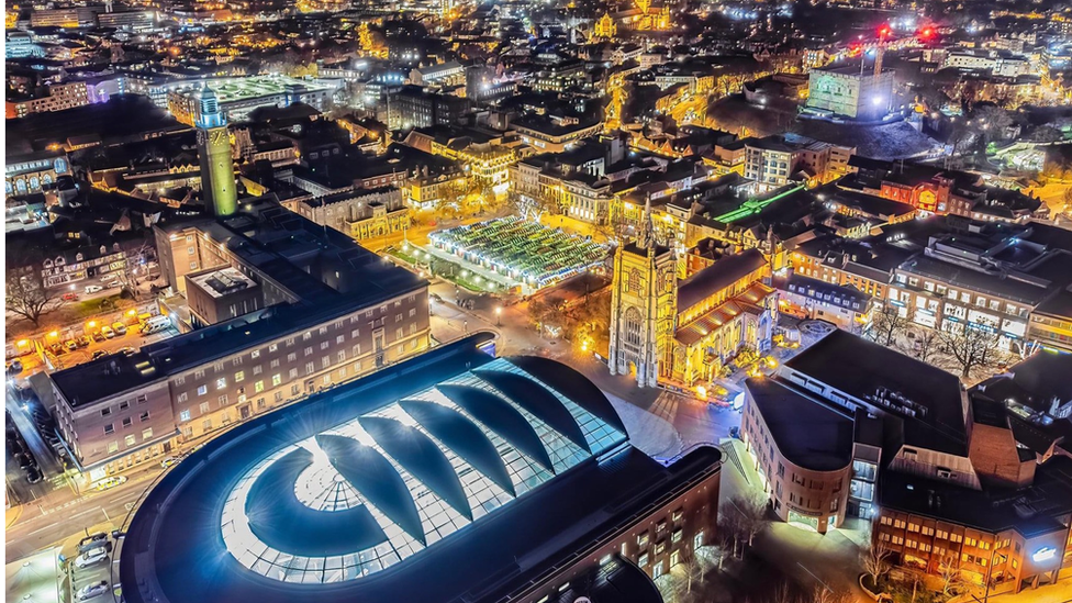 Norwich drone image