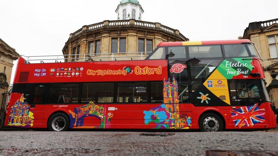 City Sightseeing Oxford electric bus