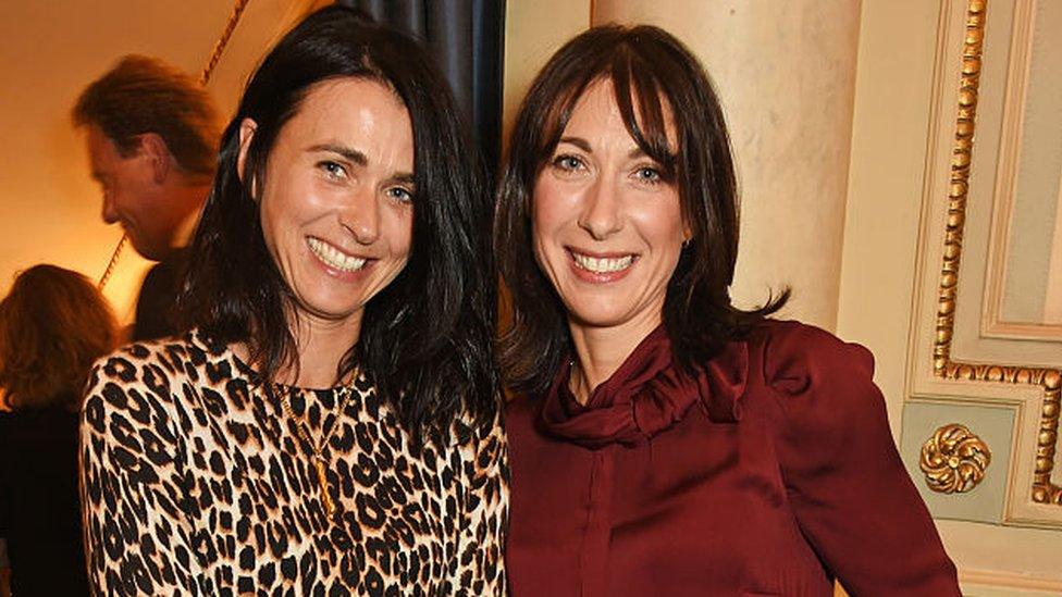 Emily Sheffield and Samantha Cameron