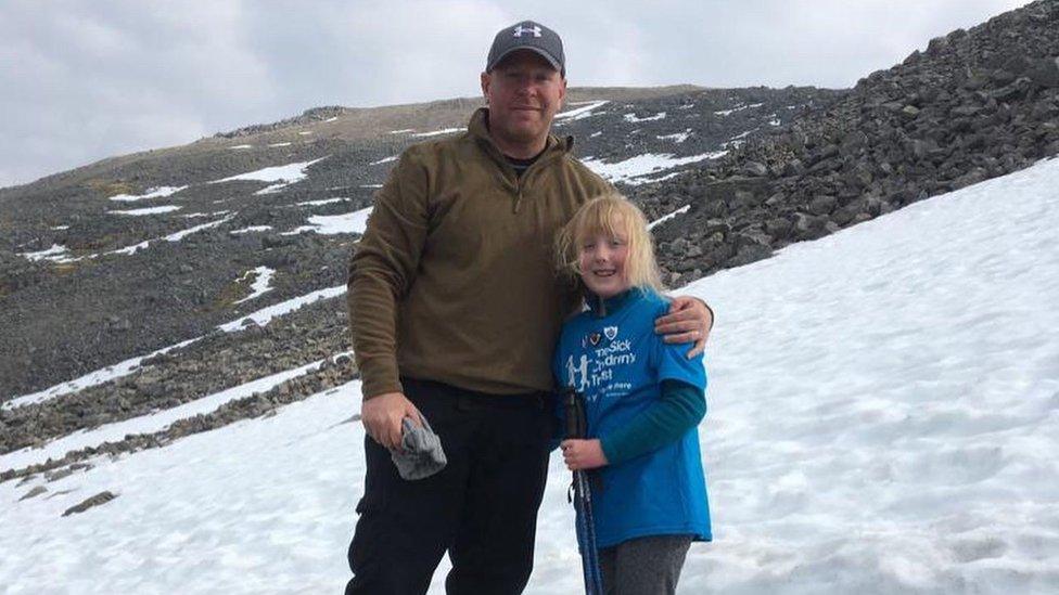 Imogen and her father on mountain