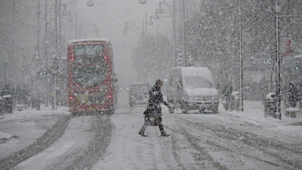 Snow in Oxford Street