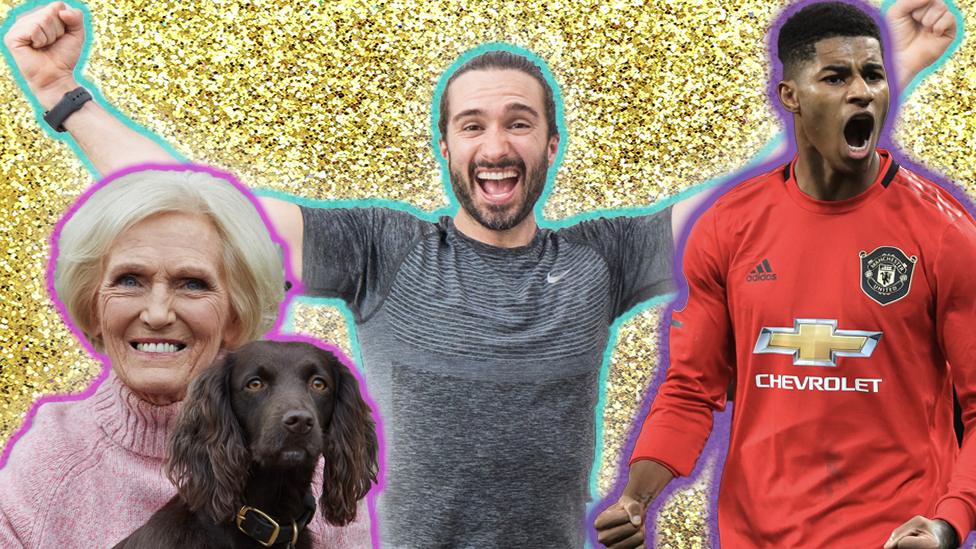 Mary Berry, Joe Wicks and Marcus Rashford