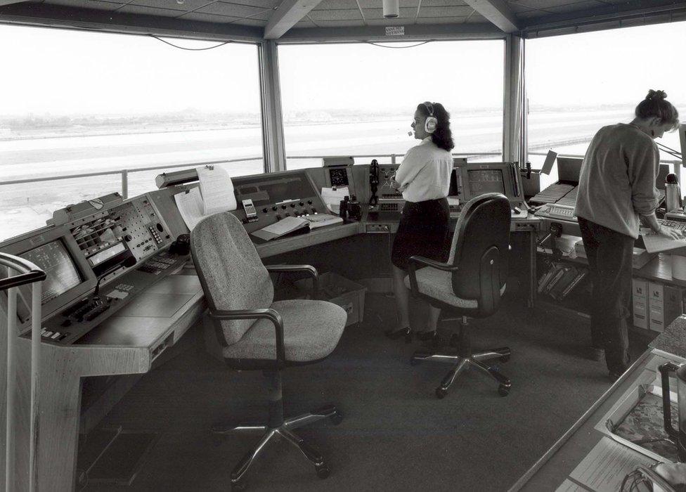 Inside the air traffic control tower at London City Airport