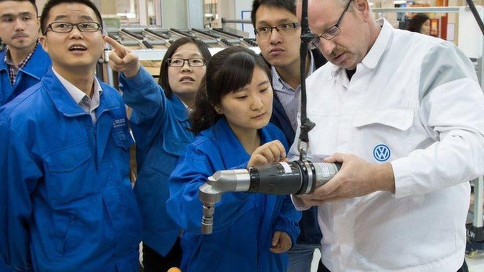 Inside the VW plant in Urumqi