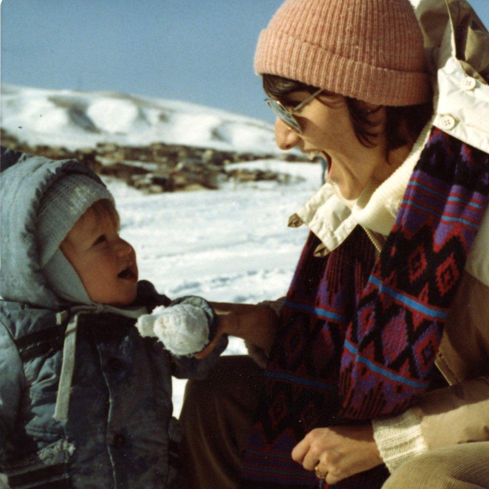 Sue Klebold with her son Dylan as a child