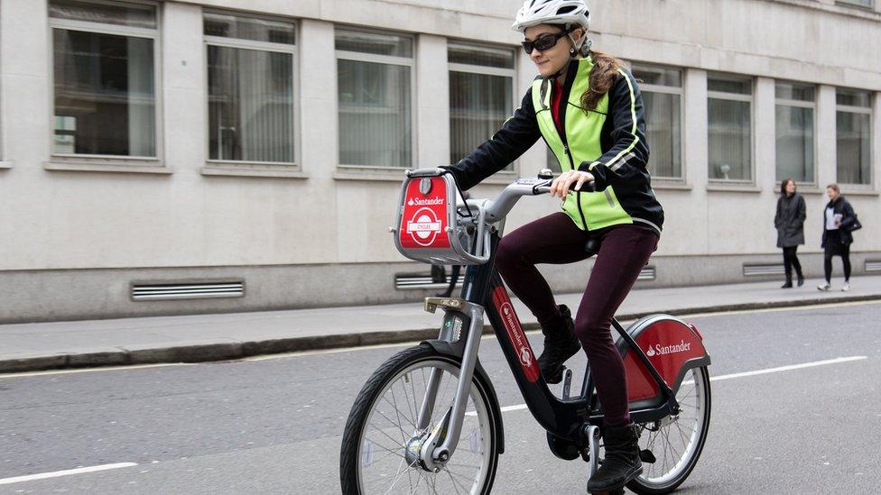 woman on bike